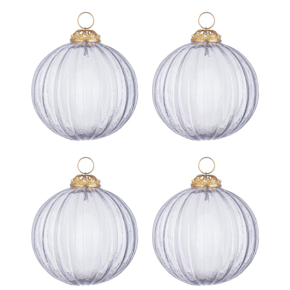 Palline di Natale in Vetro Trasparenti Plucky Diametro: 100 mm