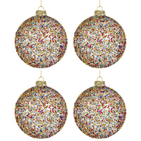 Palline di Natale in Vetro con Pietre Colorate Kleis Multicolor Diametro: 100 mm