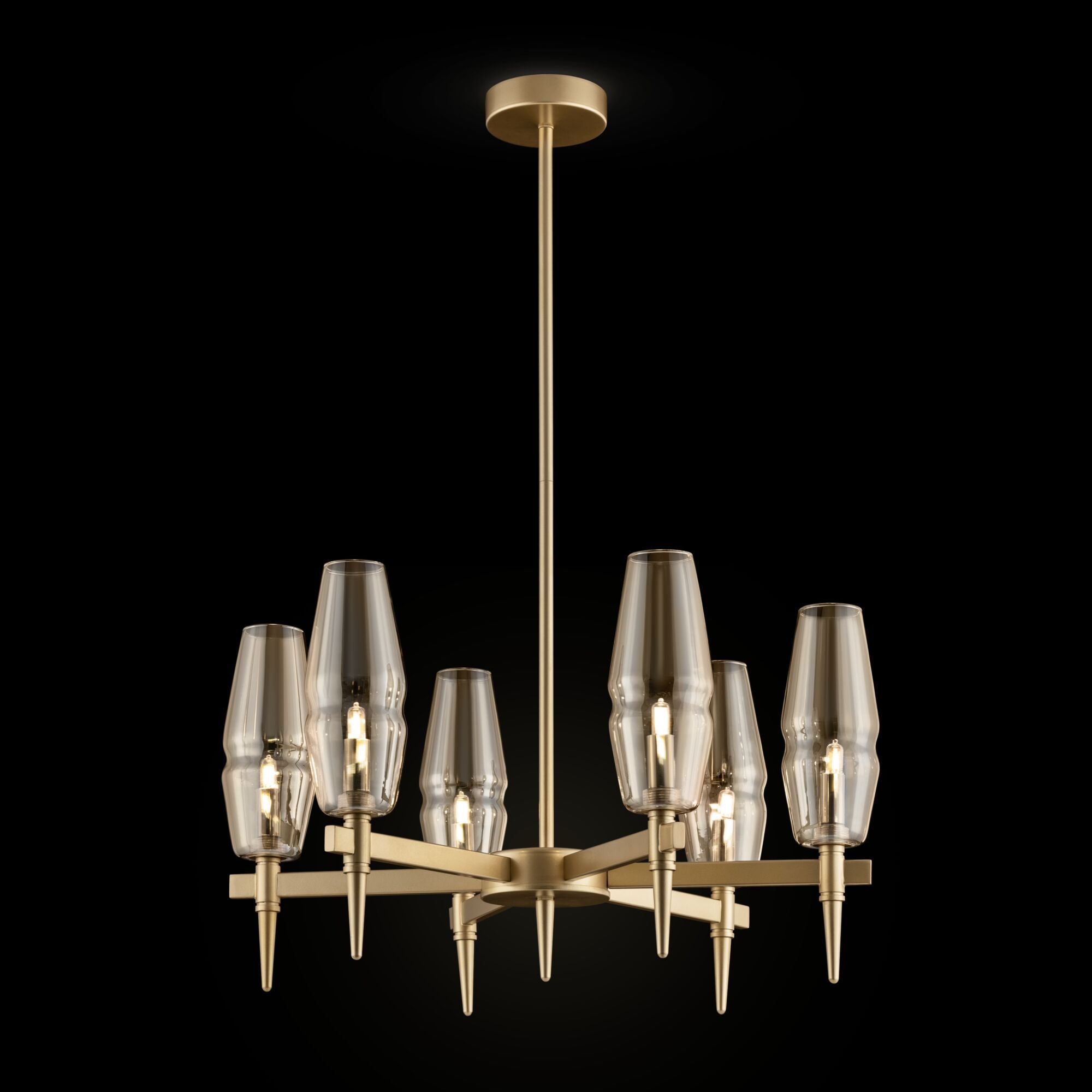 Lampadario House in Metallo Lita Opaco Oro