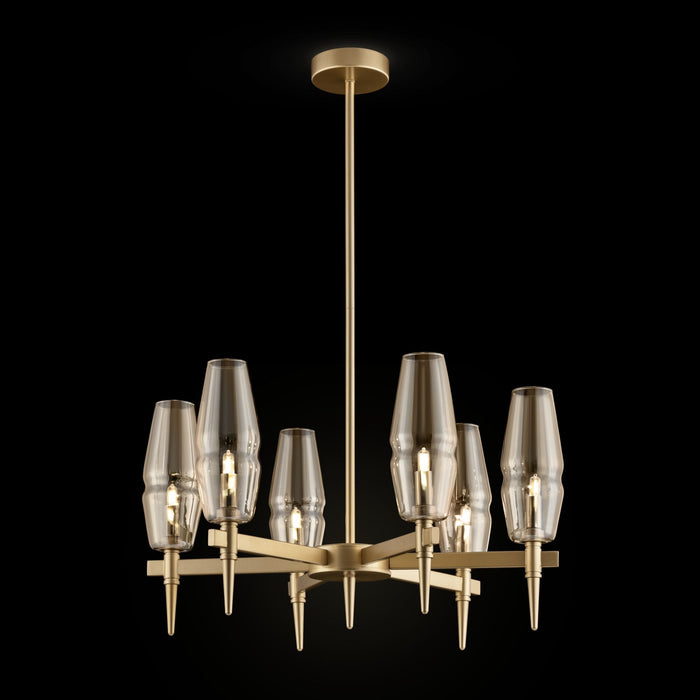 Lampadario House in Metallo Lita Opaco Oro