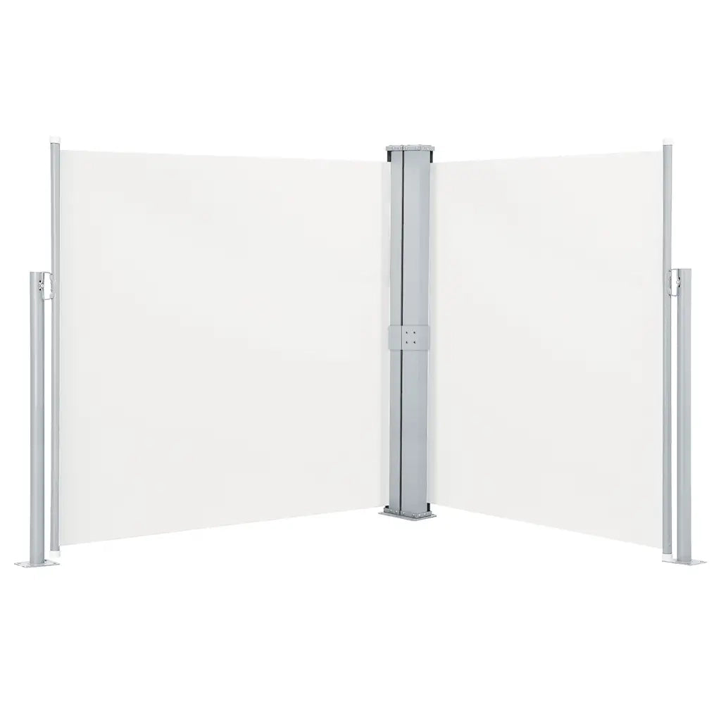 Tenda da Sole Due Lati Retrattile per Patio 170x600 cm Crema 48467