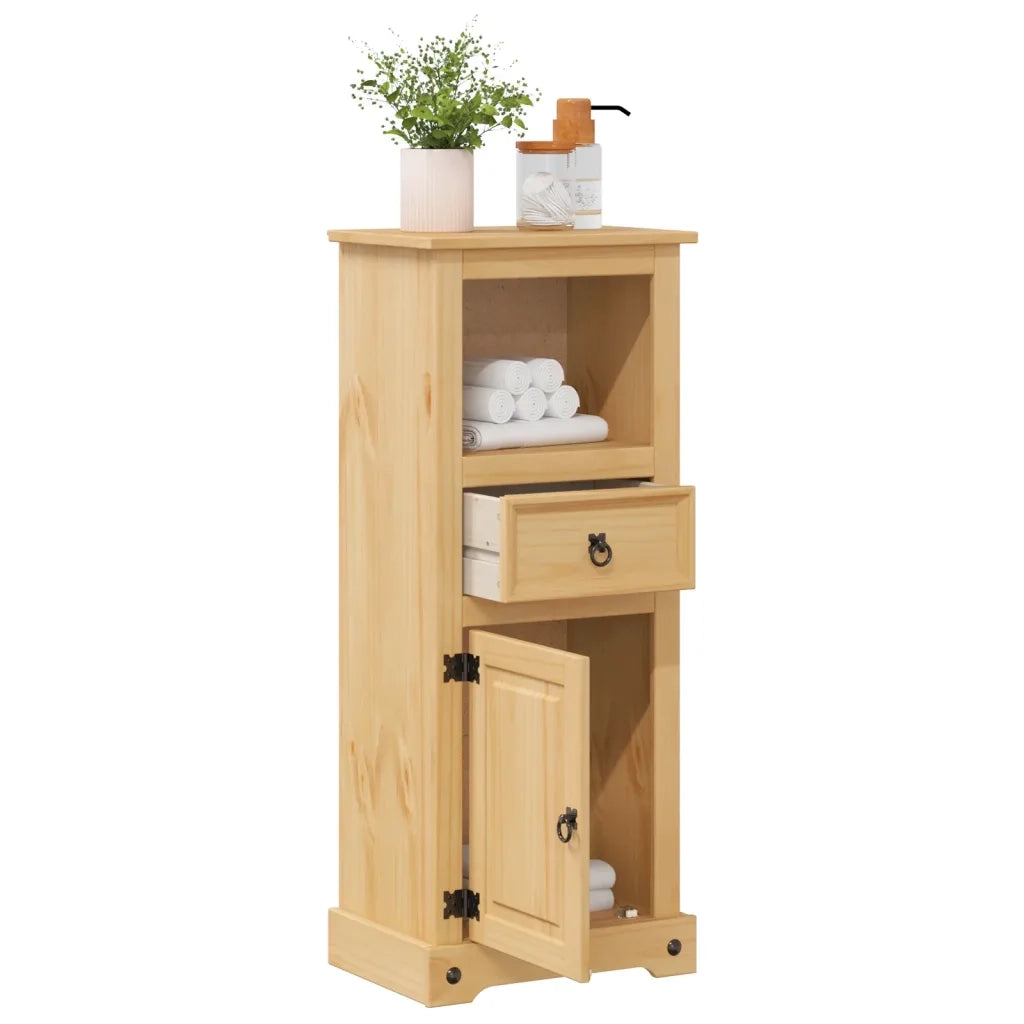 Mobile da Bagno | Armadio da bagno Corona 45x33x110 cm in Legno Massello di Pino