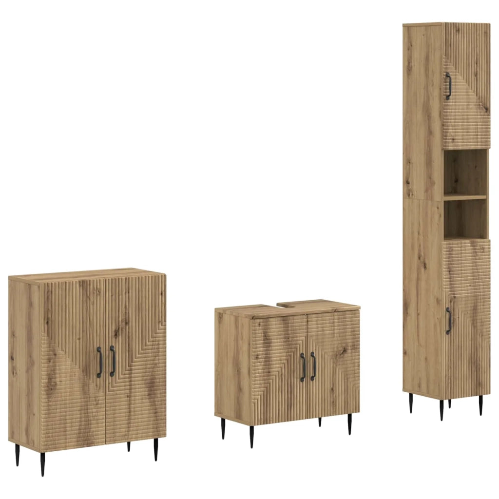 Set di armadietti da bagno in 3 pezzi HAARLEM 3417458