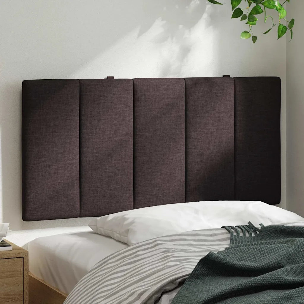 Cuscino Testiera-Cuscino per Testiera Hanko Marrone Scuro 100 cm in Tessuto