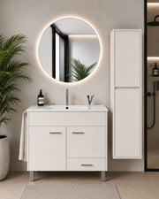 Mobile bagno con lavabo ORIGENBATH SAMOS senza specchio 70x45 cm bianco nordico con colonna
