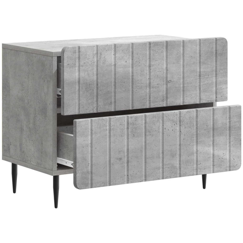 Armadio da Notte Grigio Cemento 62 x 34,5 x 49,5 cm 894318