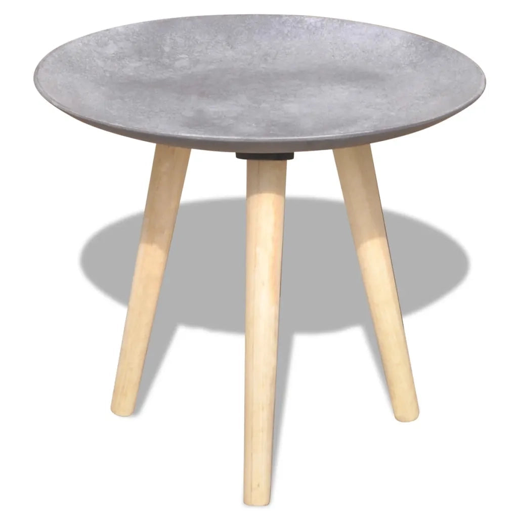 Set Tavolini Servizio e Salotto 2pz 55cm e 44cm Grigio Cemento 243010