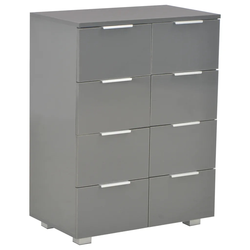 Credenza-Buffet-Armadio da cucina Grigio Lucido 60x35x80 cm in Legno Multistrato