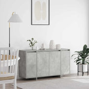Credenza-Buffet-Armadio da cucina Grigio cemento 135 x 41 x 75 cm Legno multistrato