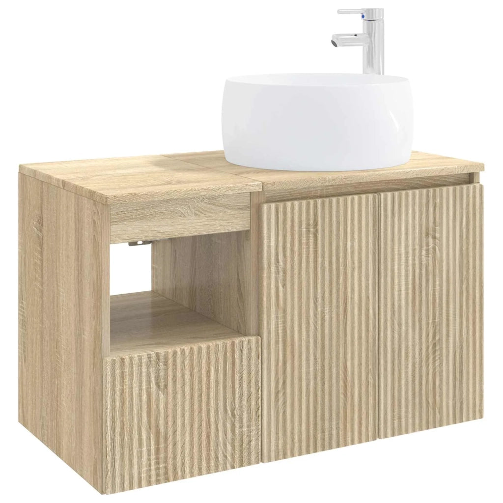 Set di mobili per il bagno 2 pz Rovere Sonoma 3404096