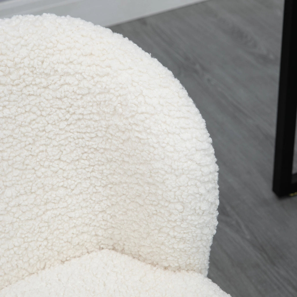 Sedia da ufficio senza braccioli in tessuto altezza regolabile ¨C zephmum ¨C bianco