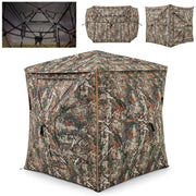 Tenda da caccia 5-in-1 staccabile per 2-3 persone, Tenda da terra a visione unidirezionale a 360¡ã con lucernario-Tende