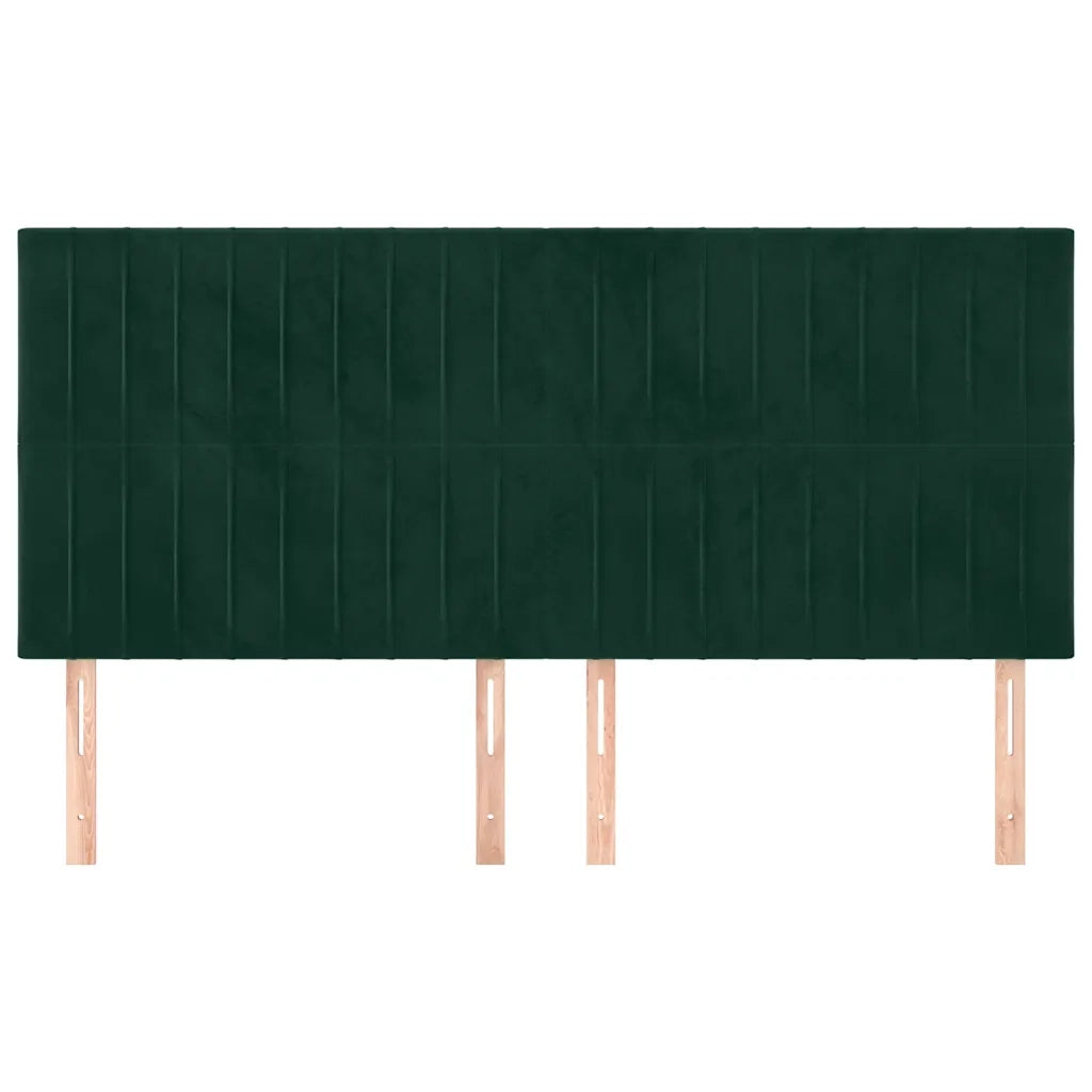 Testiera Verde Scuro 200x5x118/128 cm Velluto 3116639