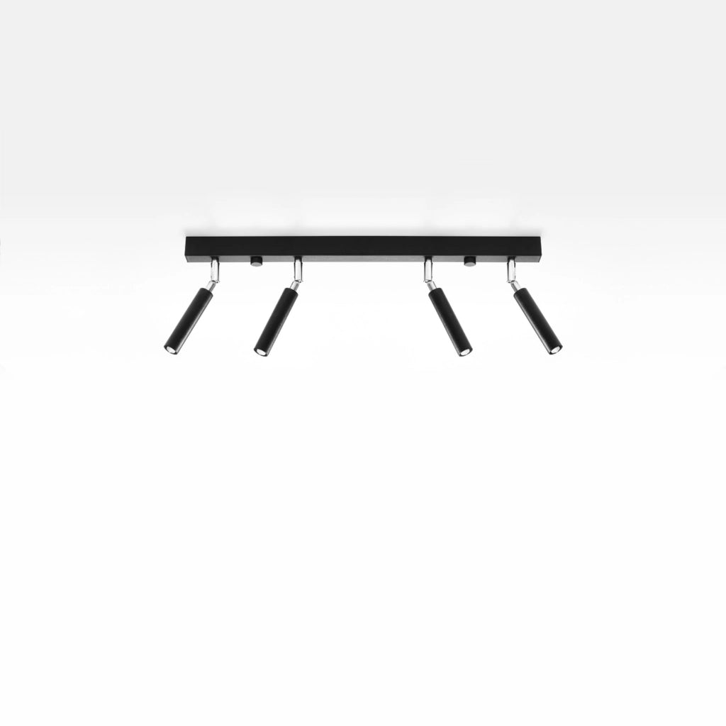 Plafoniera a barra OPTIMA 4xG9 nero/cromo Pure Lume