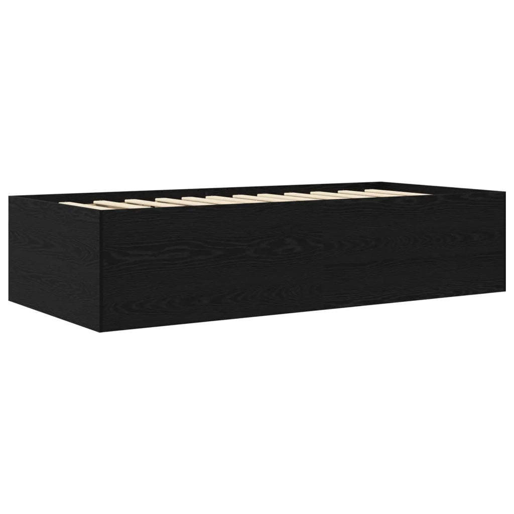 Telaio del letto con storage Rovere Nero 80 x 200 cm 3429651