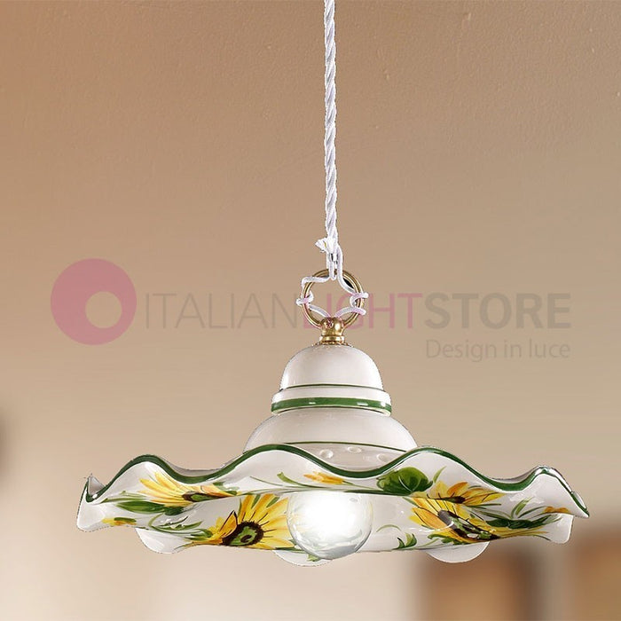 GIRASOLE Sospensione Ceramica d. 32 Rustica Country