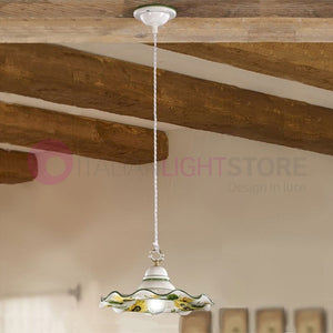 GIRASOLE Sospensione Ceramica d. 32 Rustica Country