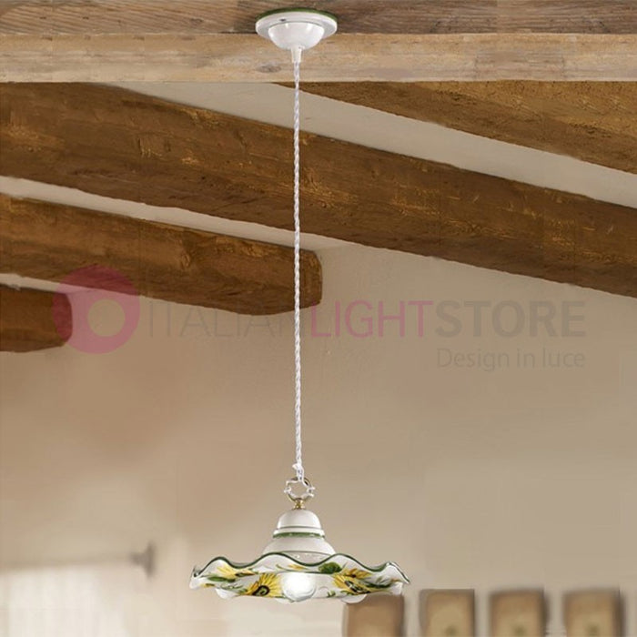 GIRASOLE Sospensione Ceramica d. 32 Rustica Country