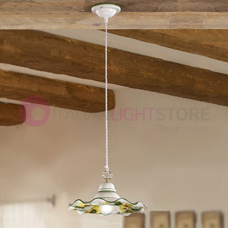 GIRASOLE Sospensione Ceramica d. 32 Rustica Country