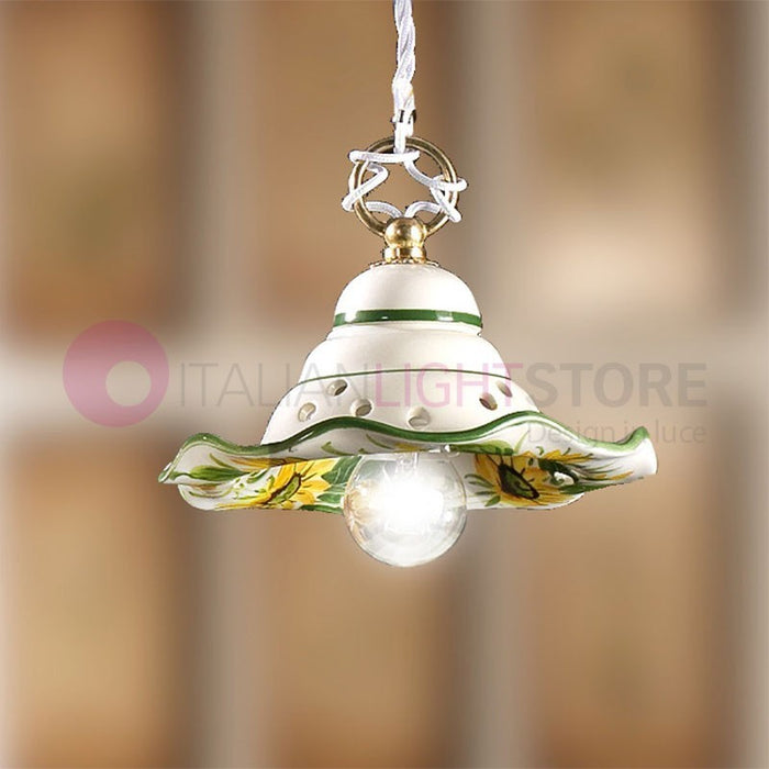 GIRASOLE Mini Sospensione Ceramica d. 18 Rustica Country
