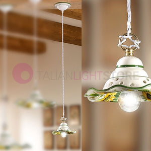 GIRASOLE Mini Sospensione Ceramica d. 18 Rustica Country