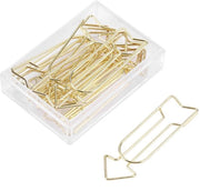 Set di Clip per Carta a 12 pezzi - Clip Metalliche Antiscivolo - Ufficio/Scolastico - Forma a Freccia - Alta Resistenza di Chiusura