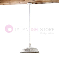 POMARANCE Sospensione Ceramica Bianca d. 42 Rustica Country