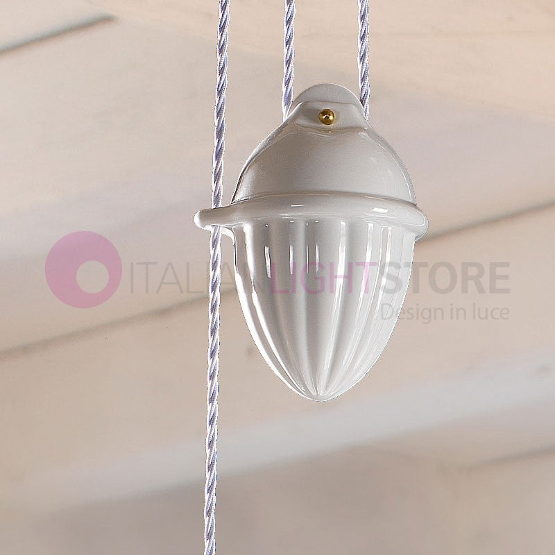 POMARANCE Saliscendi Ceramica Bianca d. 42 Rustica Country