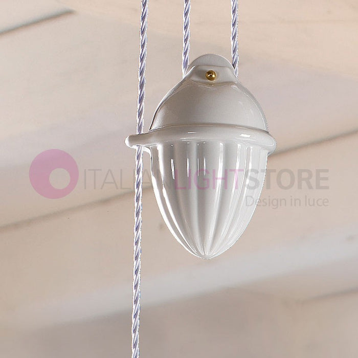 POMARANCE Saliscendi Ceramica Bianca d. 42 Rustica Country