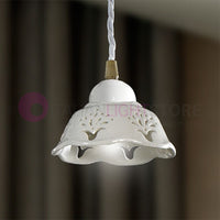 RIPARBELLA Mini Sospensione in Ceramica e Ottone Rustico Country