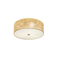 Plafoniera Contemporanea Viserbella 3 Luci Acciaio Ottone