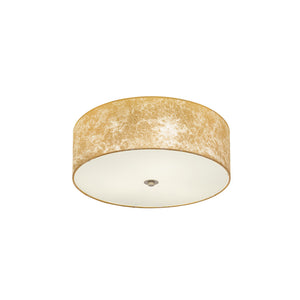 Plafoniera Contemporanea Viserbella 3 Luci Acciaio Ottone