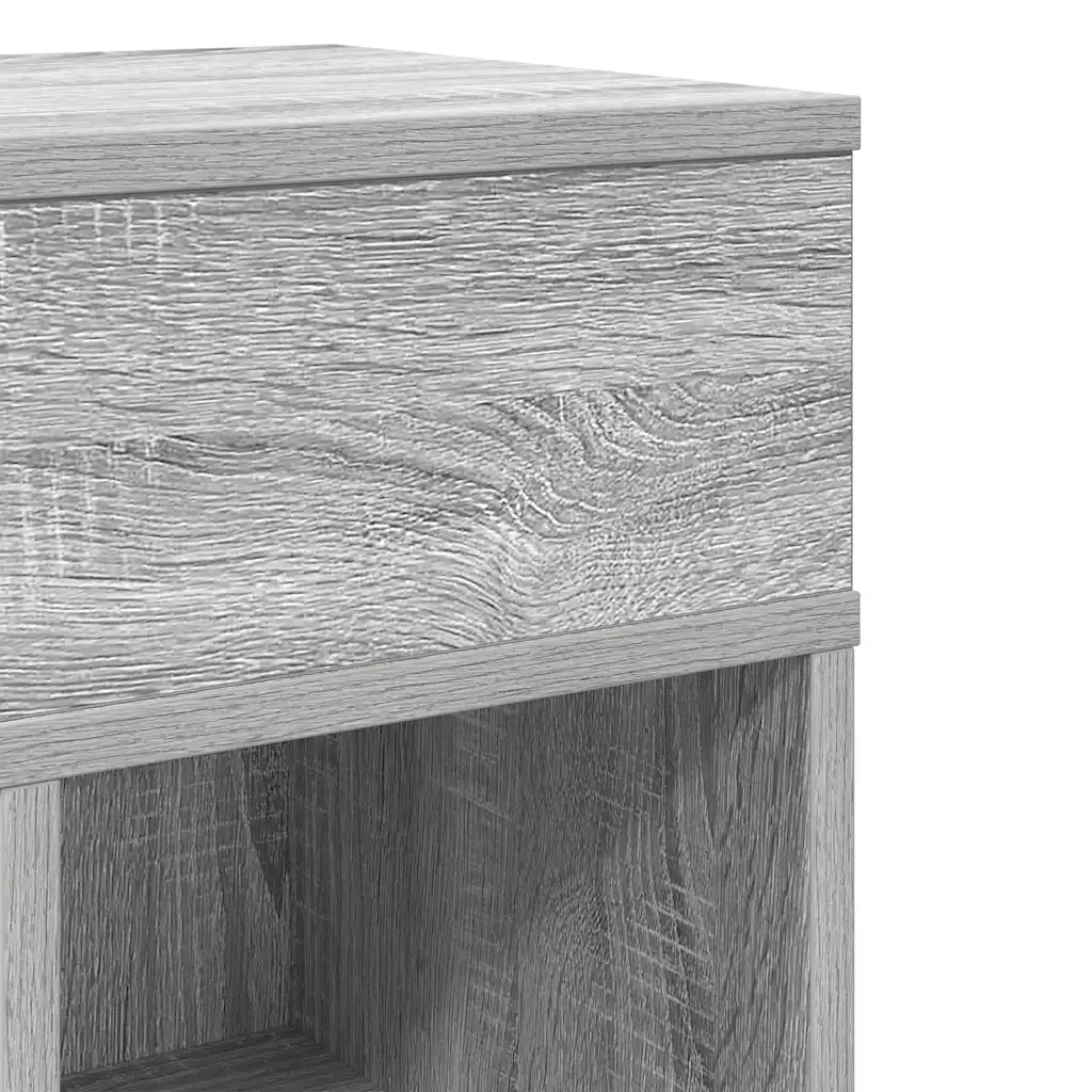 vidaXL Comodino con Cassetto Grigio Sonoma 25x31x66 cm