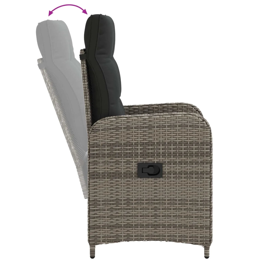 Set Lounge da Giardino 2 pz Grigio chiaro e grigio scuro 3422358