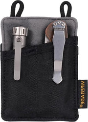 Organizzatore di base quotidiano con contenitore in nylon a 3 spazi per strumenti - nero