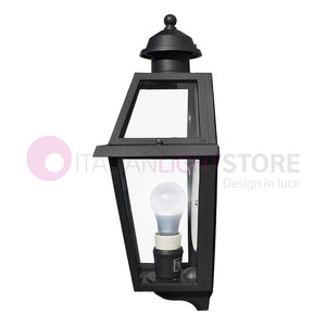 RIVALBA Mezza Lanterna a parete Applique per Esterno Vetri trasparenti GARDENLIGHT