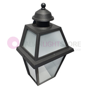 RIVALBA Mezza Lanterna a parete Applique per Esterno Vetri satinati GARDENLIGHT
