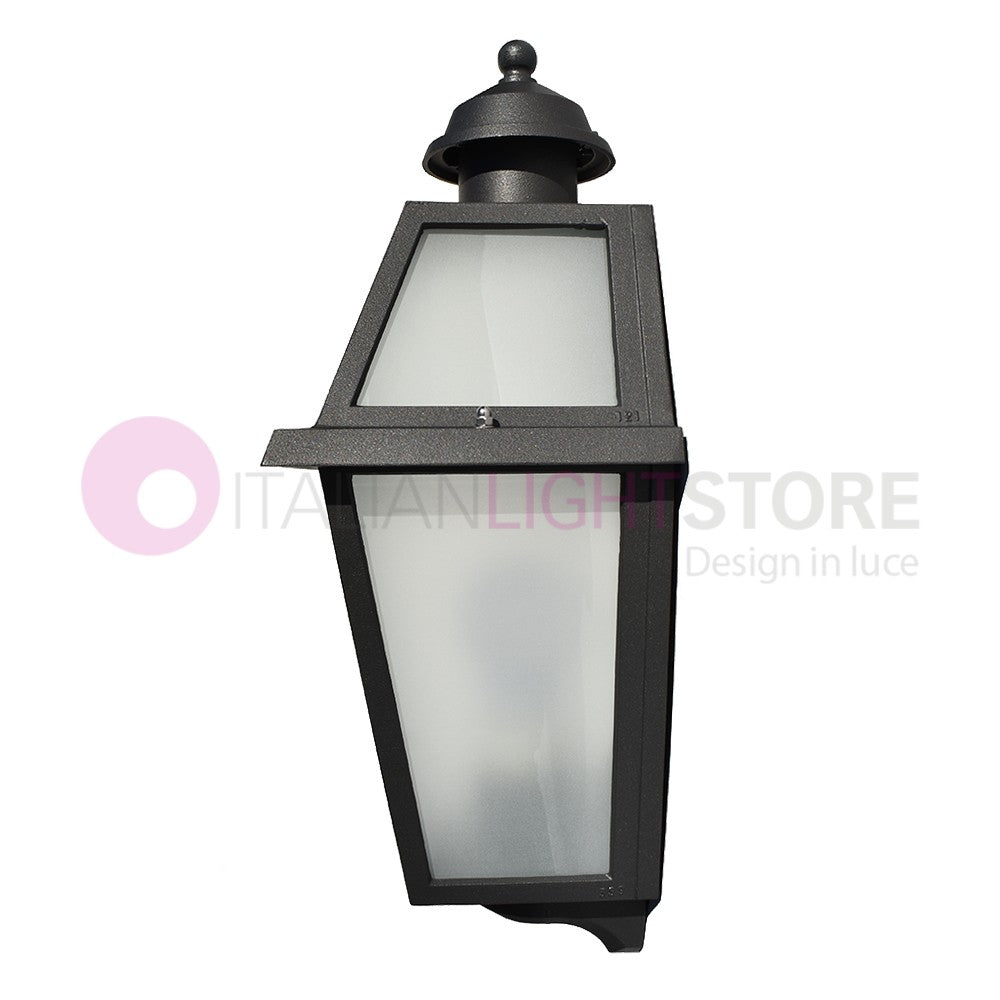 RIVALBA Mezza Lanterna a parete Applique per Esterno Vetri satinati GARDENLIGHT