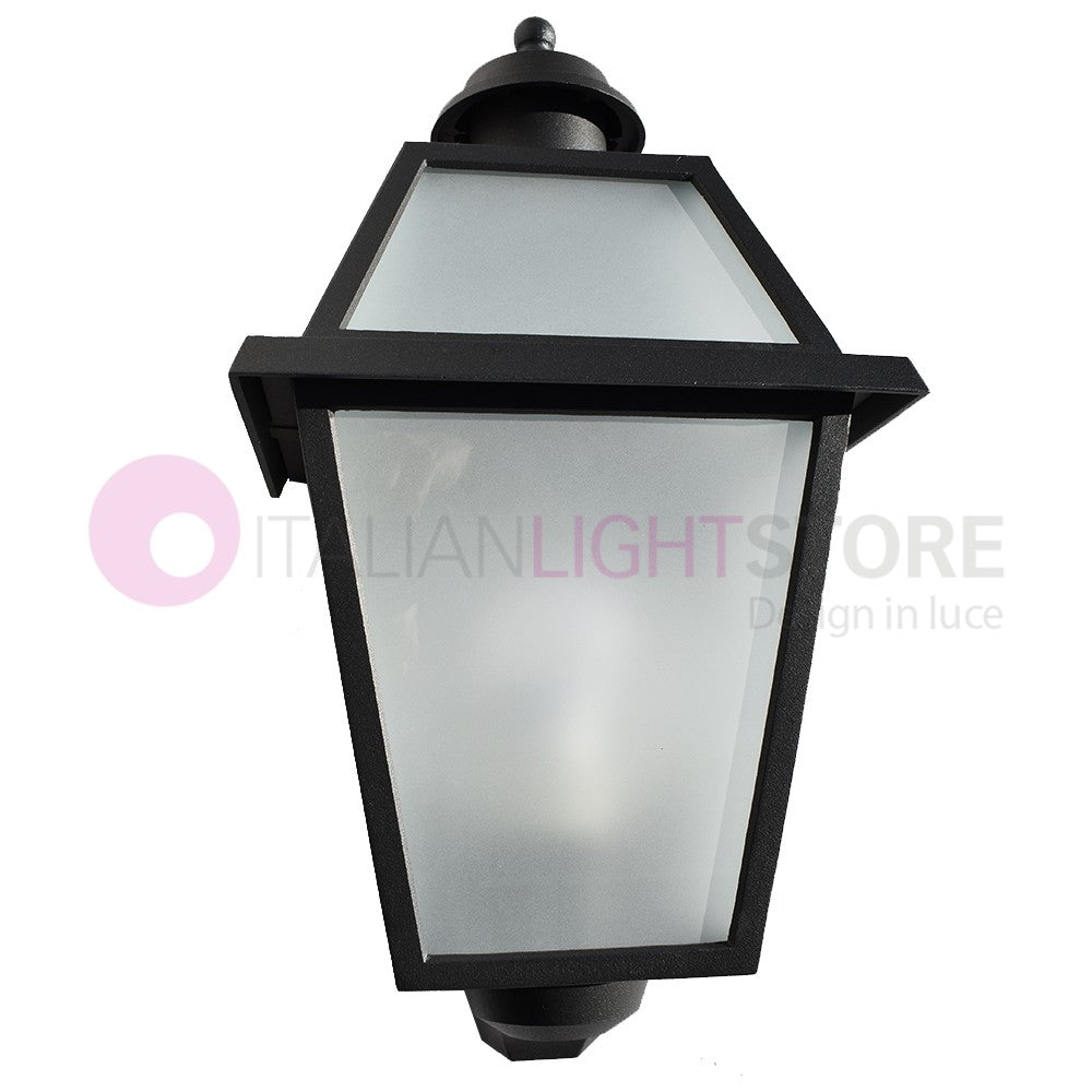 RIVALBA Mezza Lanterna a parete Applique per Esterno Vetri satinati GARDENLIGHT