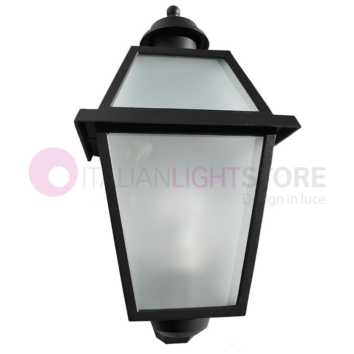 RIVALBA Mezza Lanterna a parete Applique per Esterno Vetri satinati GARDENLIGHT