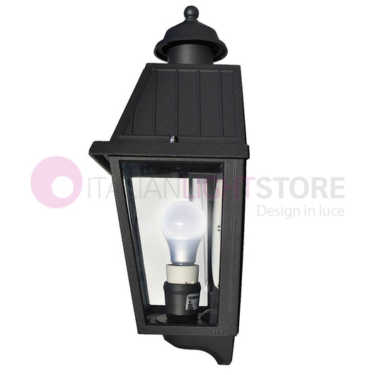 RIVALBA Mezza Lanterna a parete Applique per Esterno Vetri trasparenti GARDENLIGHT