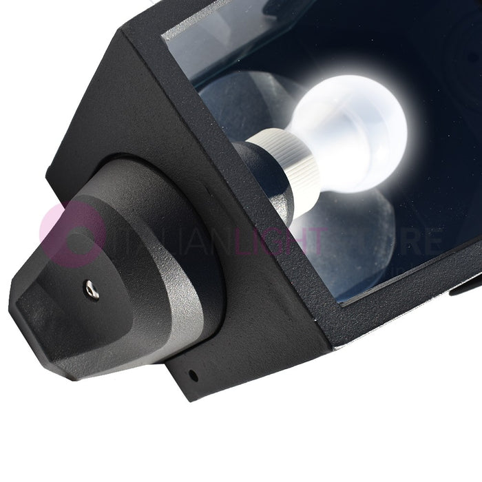 RIVALBA Mezza Lanterna a parete Applique per Esterno Vetri trasparenti GARDENLIGHT