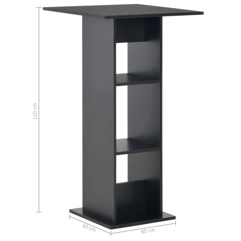 Tavolo alto da bar/bistrot nero 110 cm 0902114