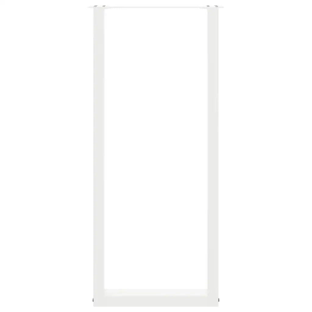 Gambe per tavolo da bar a forma di U 2 pz bianche 40x(110-111) cm in acciaio 4013241