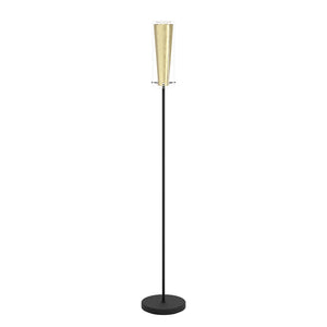 Piantana Contemporanea Pinto Gold Acciaio Nero 1 Luce E27