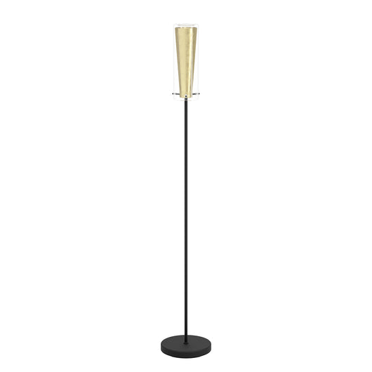 Piantana Contemporanea Pinto Gold Acciaio Nero 1 Luce E27