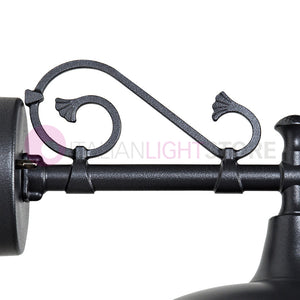 POGGIOPIANO Lanterna a parete L. 35 Applique per Esterno Piatto d.25