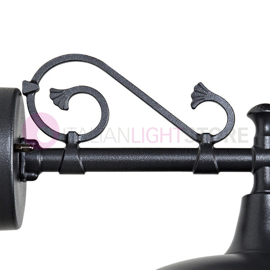 POGGIOPIANO Lanterna a parete L. 35 Applique per Esterno Piatto d.25