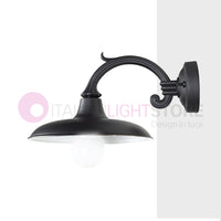 POGGIOPIANO Lanterna a parete L. 37 Applique per Esterno Piatto d.29