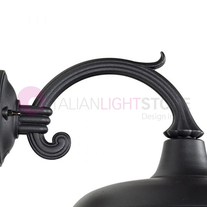 POGGIOPIANO Lanterna a parete L. 37 Applique per Esterno Piatto d.29